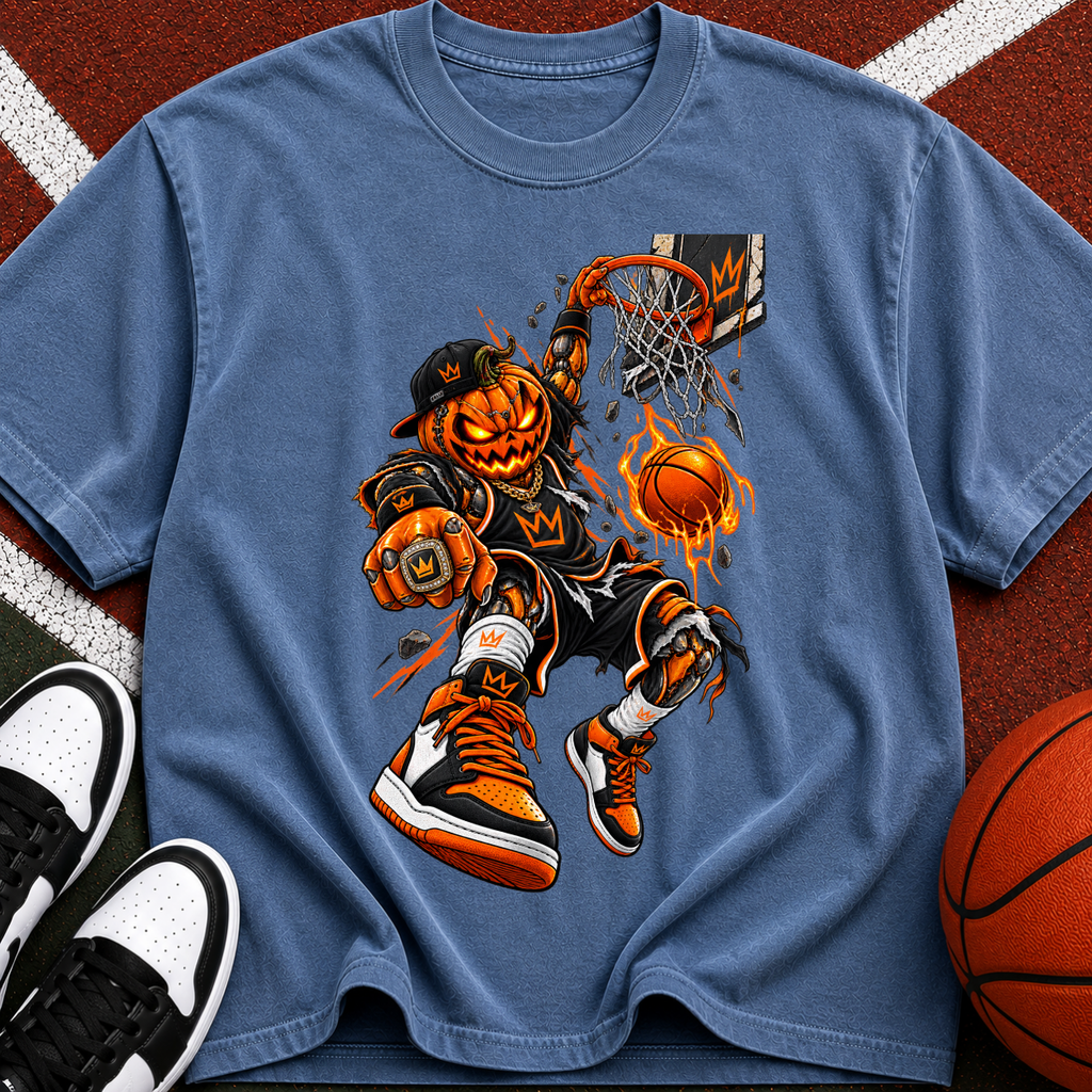 Halloween Pumpkin Slam Dunk T-Shirt