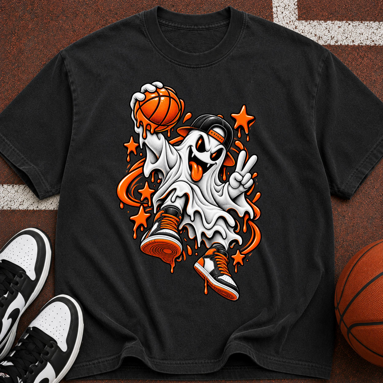 Ghost Basketball Graphic T-Shirt