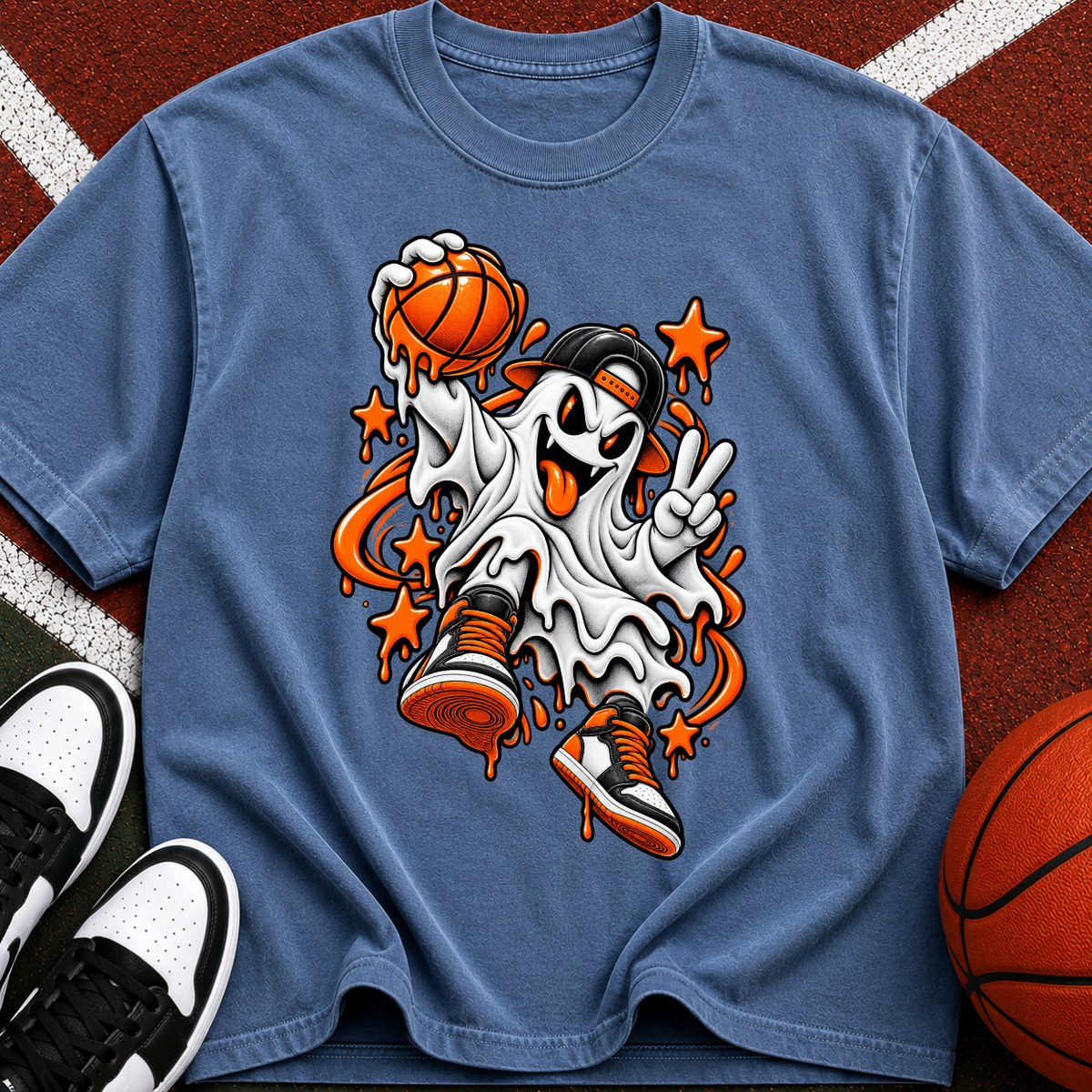 Ghost Basketball Graphic T-Shirt