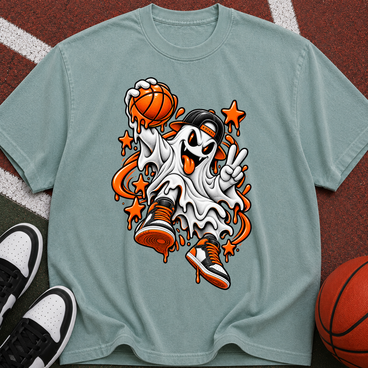 Ghost Basketball Graphic T-Shirt