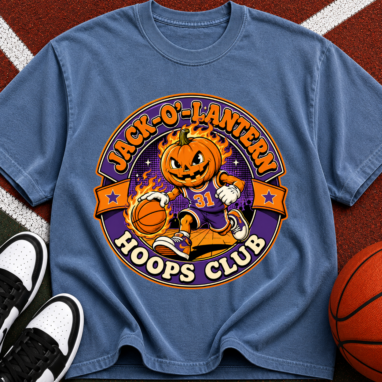 Jack-O'-Lantern Hoops Club T-Shirt