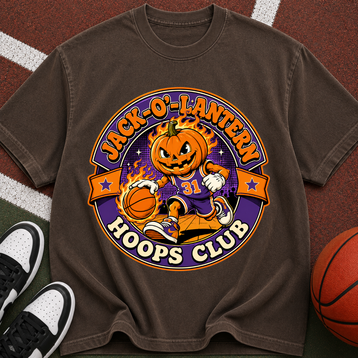 Jack-O'-Lantern Hoops Club T-Shirt