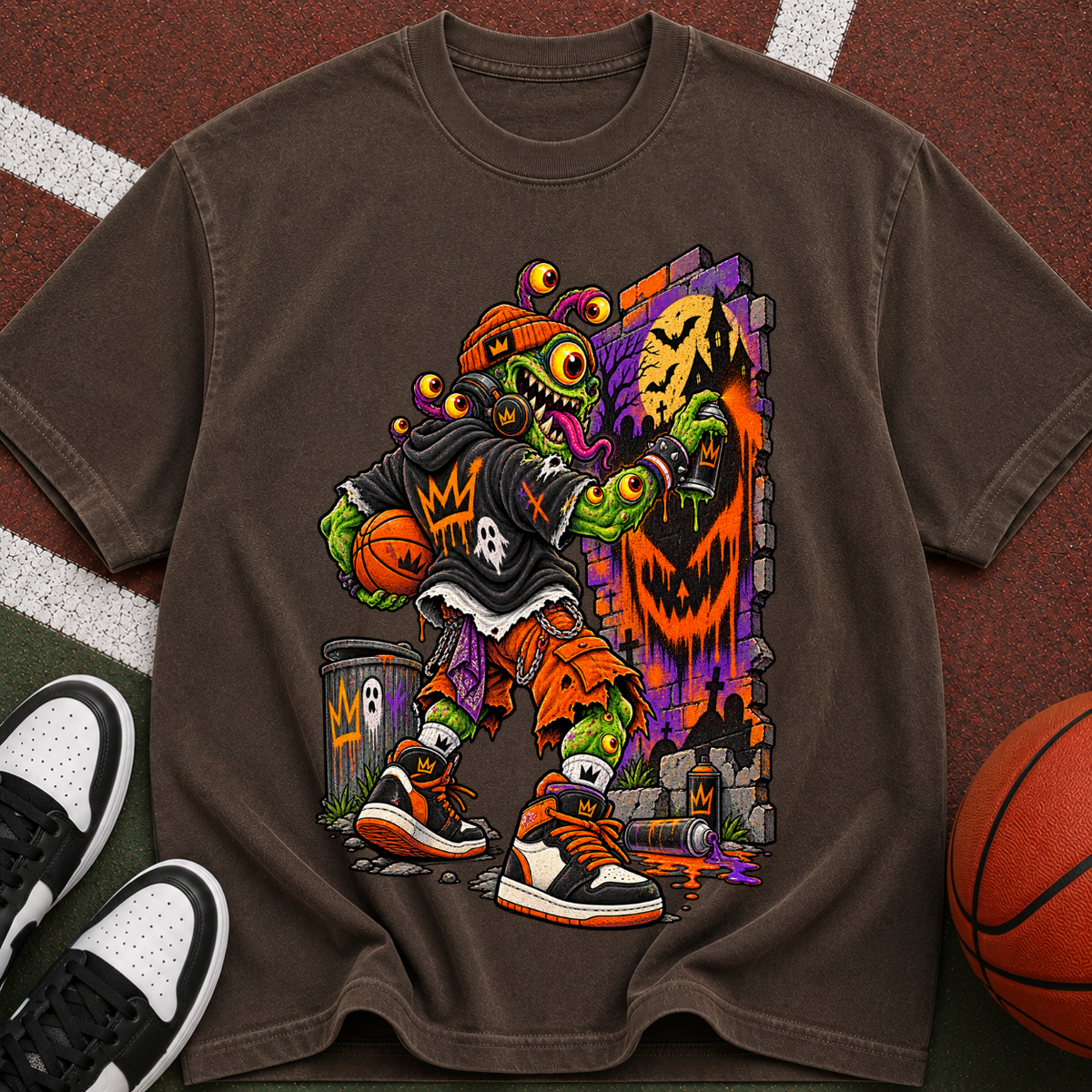 Street Art Monster Tee — Graphic Graffiti Skateboard T-Shirt