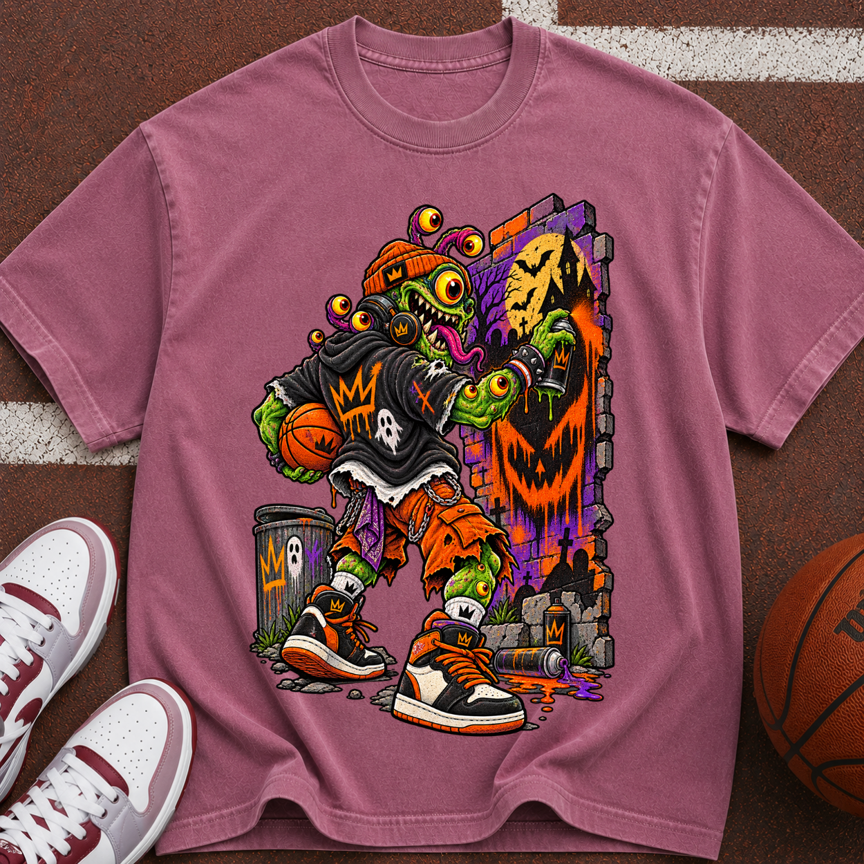 Street Art Monster Tee — Graphic Graffiti Skateboard T-Shirt