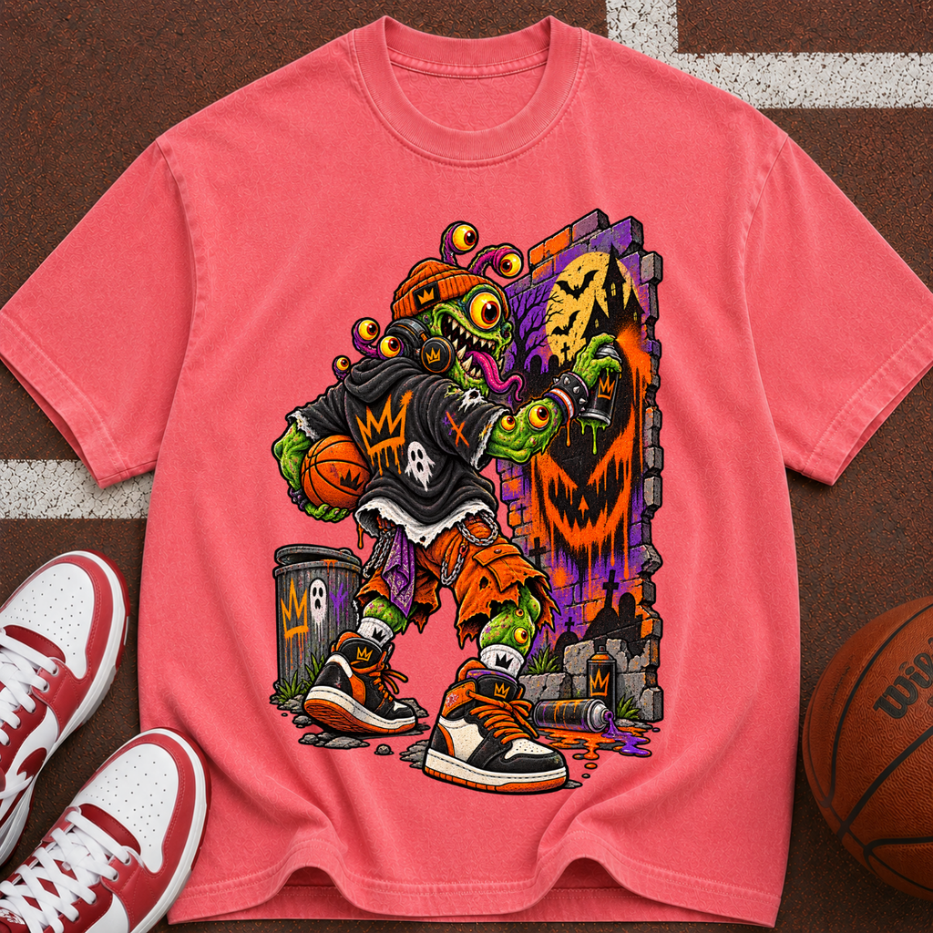 Street Art Monster Tee — Graphic Graffiti Skateboard T-Shirt