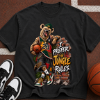 Basketball Bear T-Shirt - “I Prefer Jungle Rules” Graphic Tee