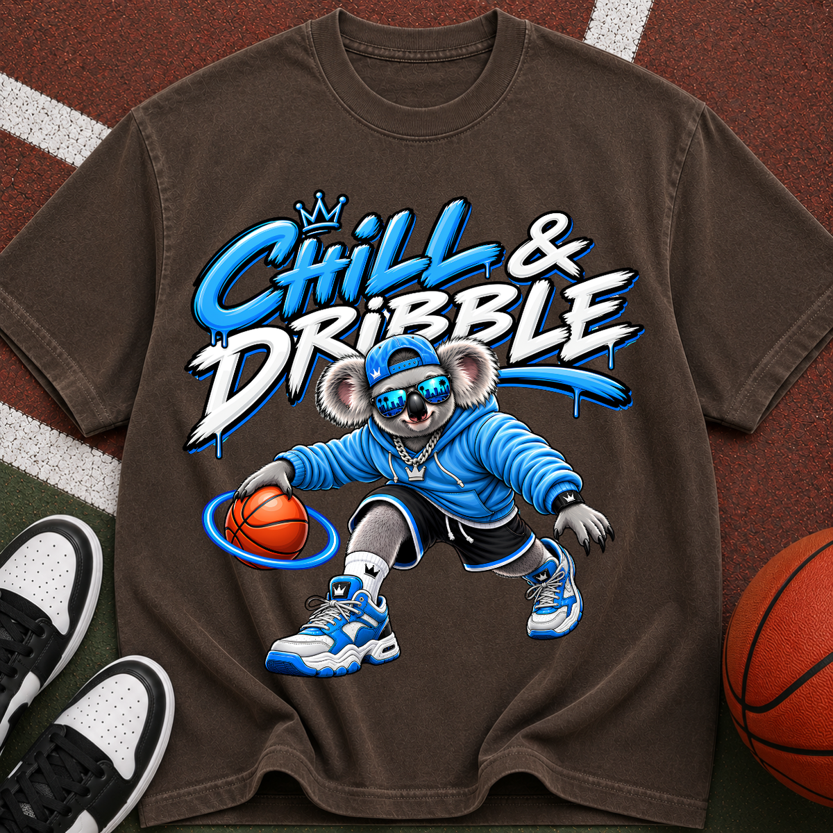 Chill & Dribble Basketball T-Shirt — Cool Streetwear Tee for Hoops Fans