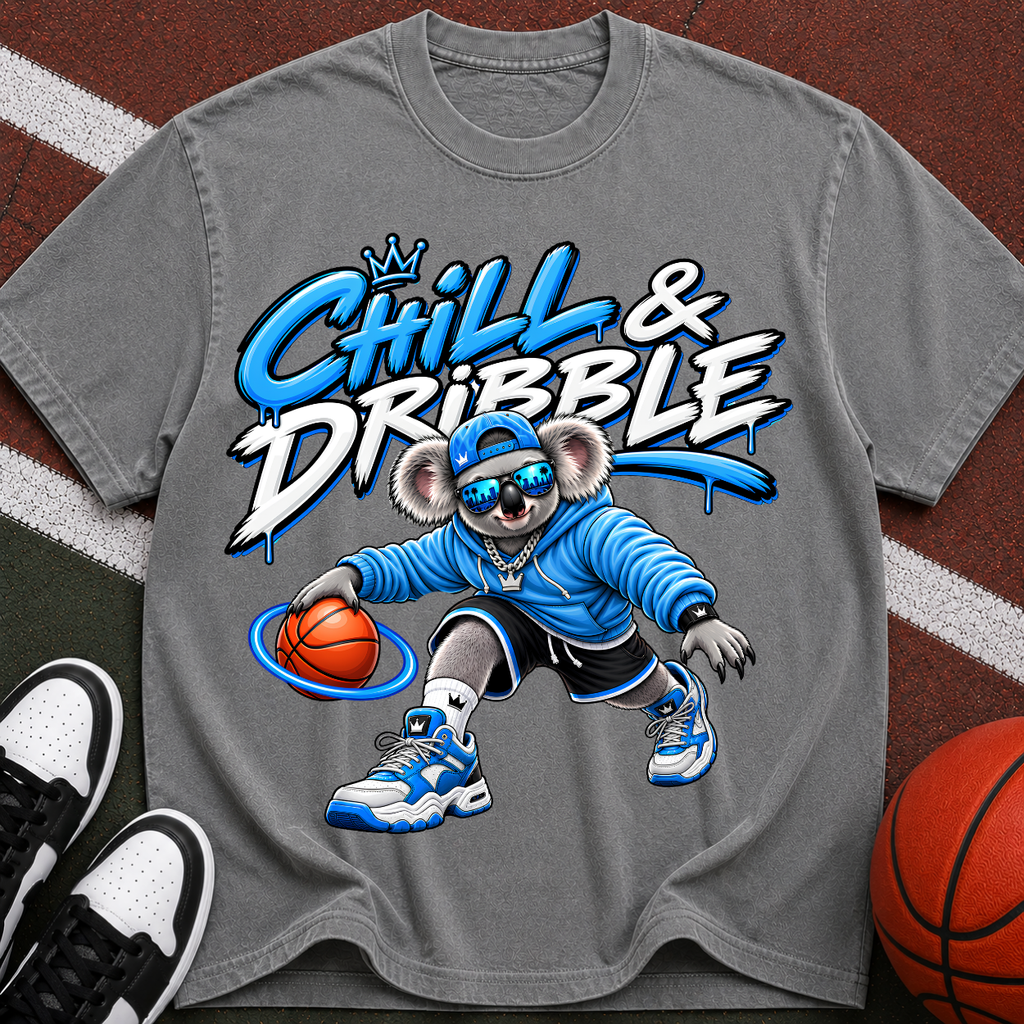 Chill & Dribble Basketball T-Shirt — Cool Streetwear Tee for Hoops Fans