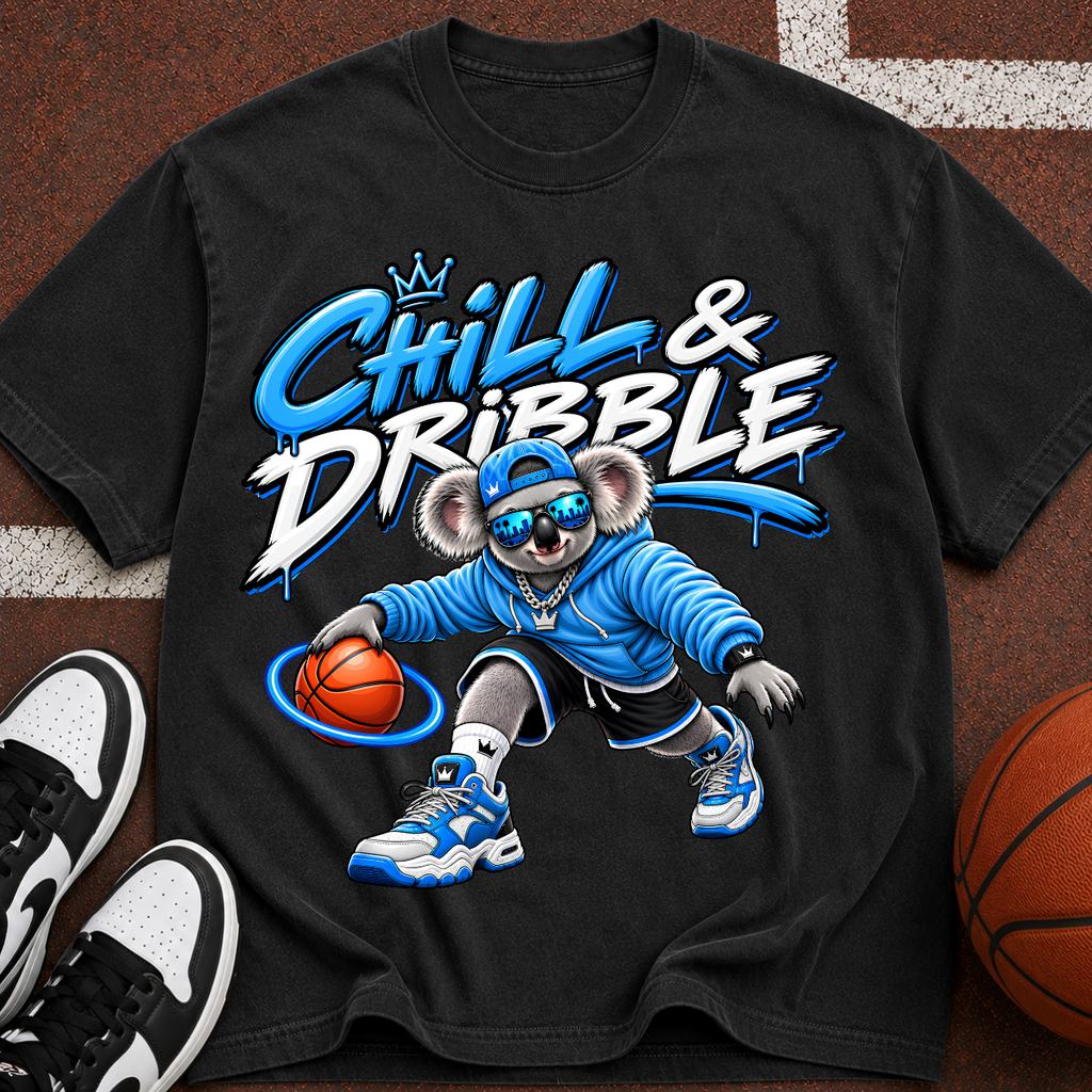 Chill & Dribble Basketball T-Shirt — Cool Streetwear Tee for Hoops Fans