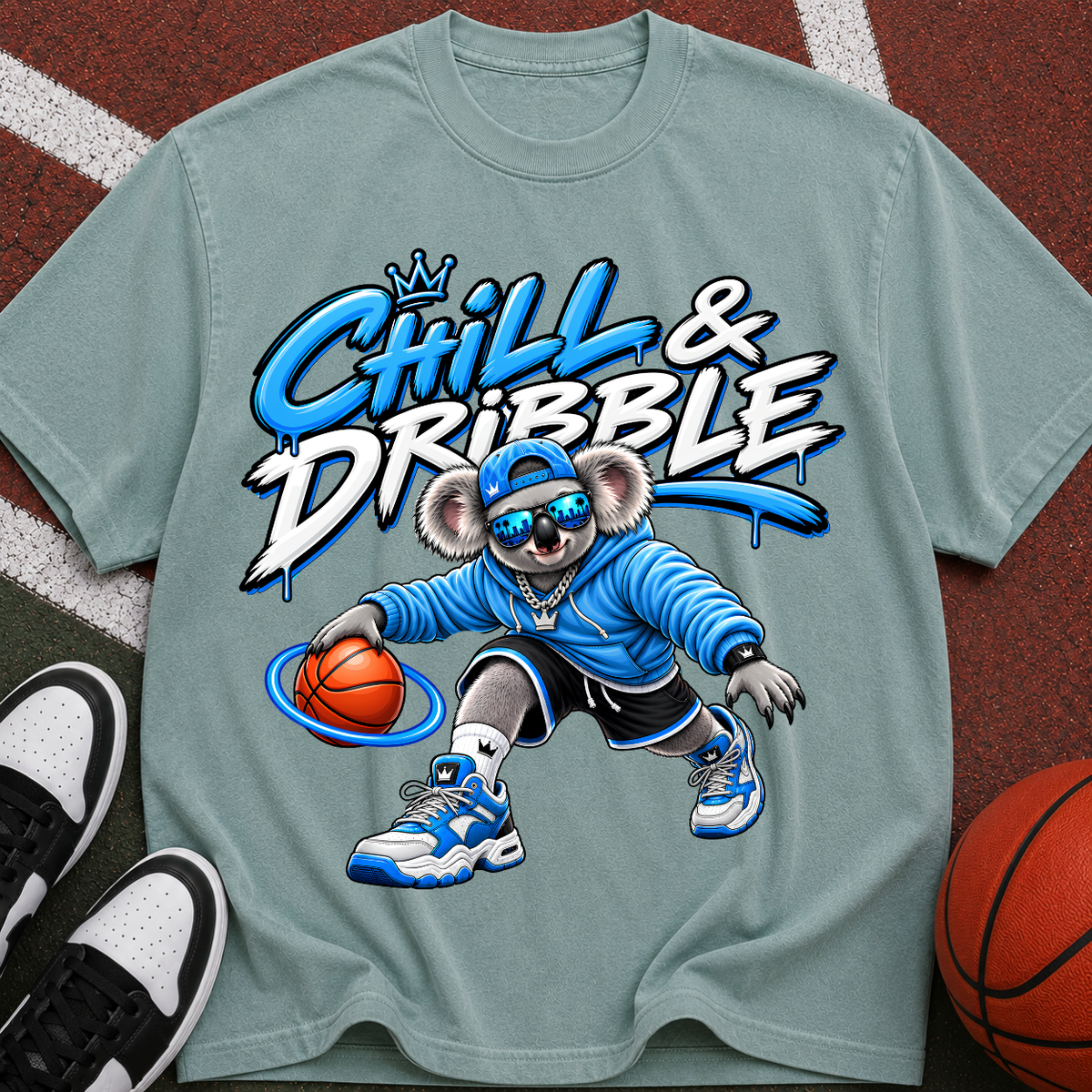 Chill & Dribble Basketball T-Shirt — Cool Streetwear Tee for Hoops Fans