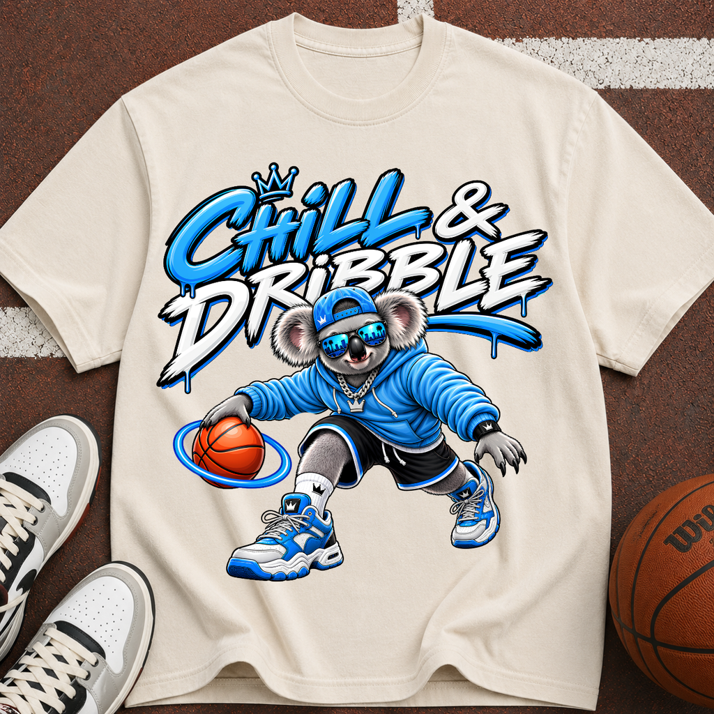 Chill & Dribble Basketball T-Shirt — Cool Streetwear Tee for Hoops Fans