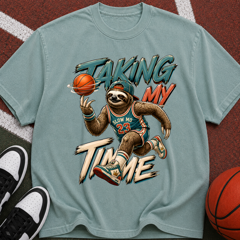 Taking My Throne Sloth Basketball T-Shirt