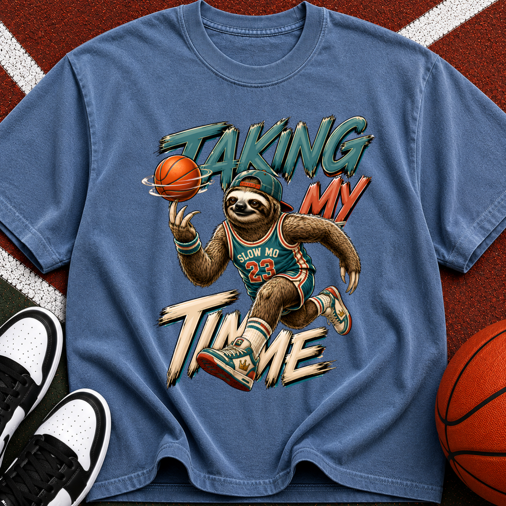 Taking My Throne Sloth Basketball T-Shirt