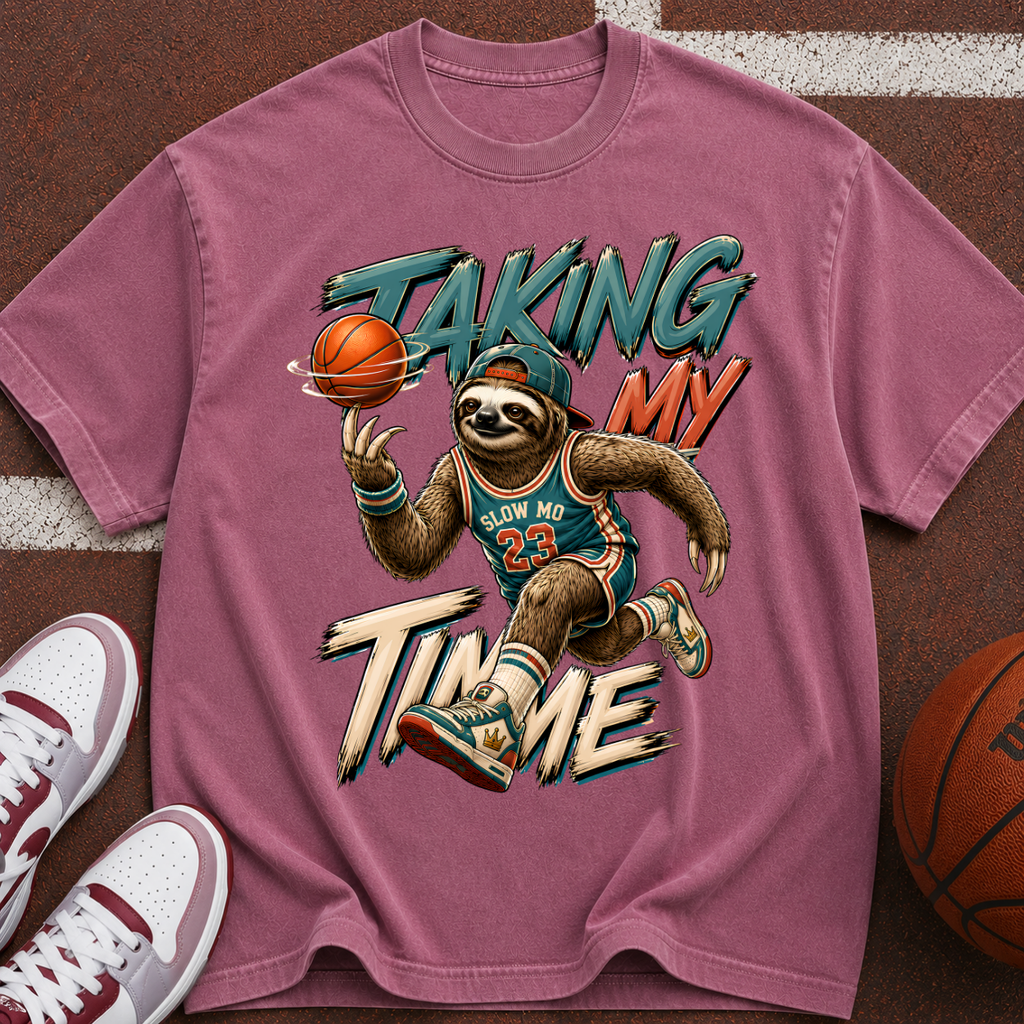 Taking My Throne Sloth Basketball T-Shirt