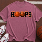 Hoops Basketball T-Shirt — Retro Basketball Graphic Tee