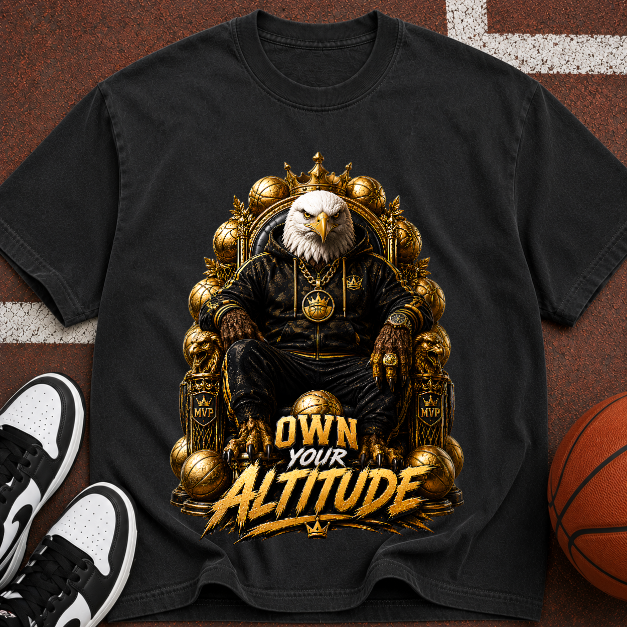 Eagle Throne T-Shirt — "Own Your Altitude" Graphic Tee