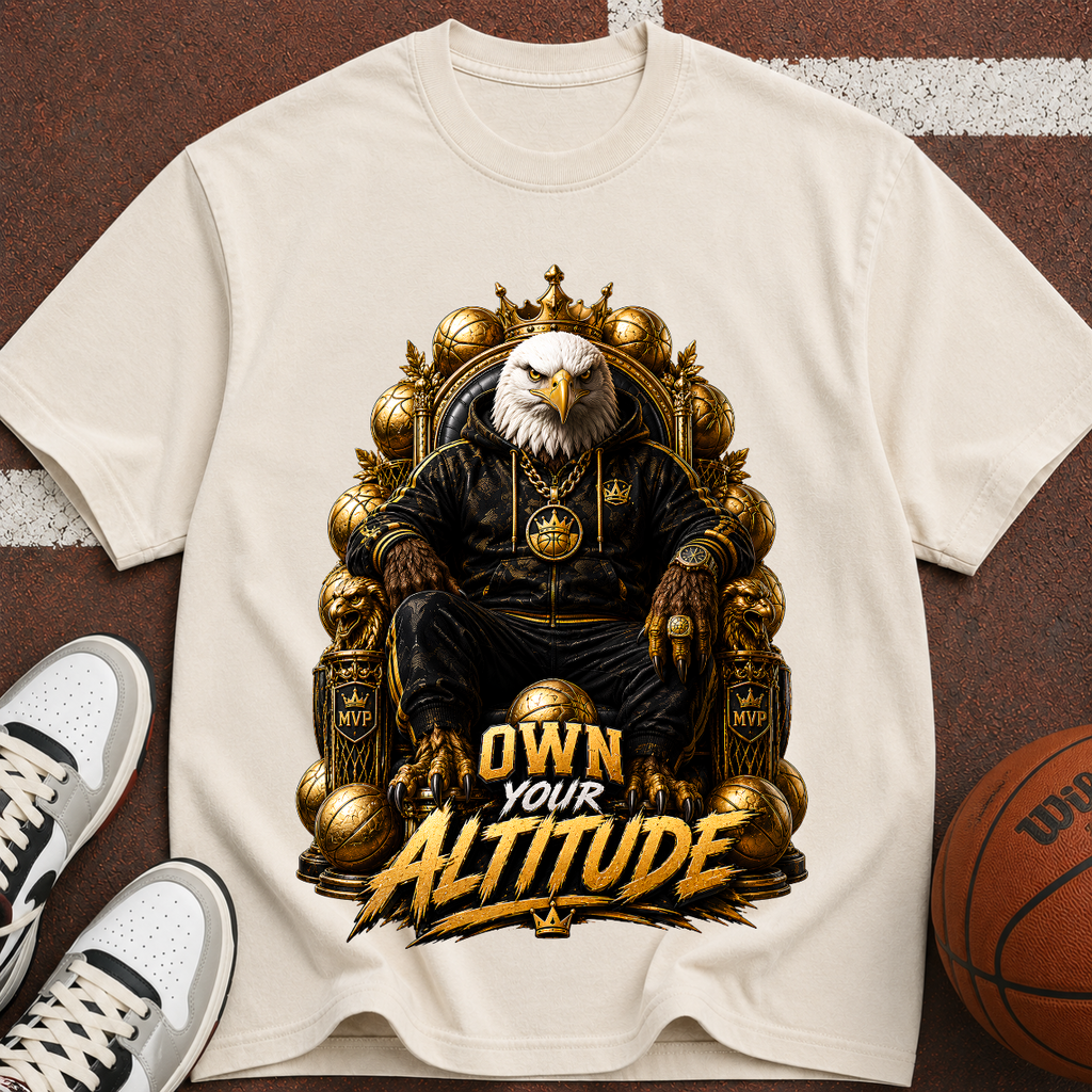 Eagle Throne T-Shirt — "Own Your Altitude" Graphic Tee