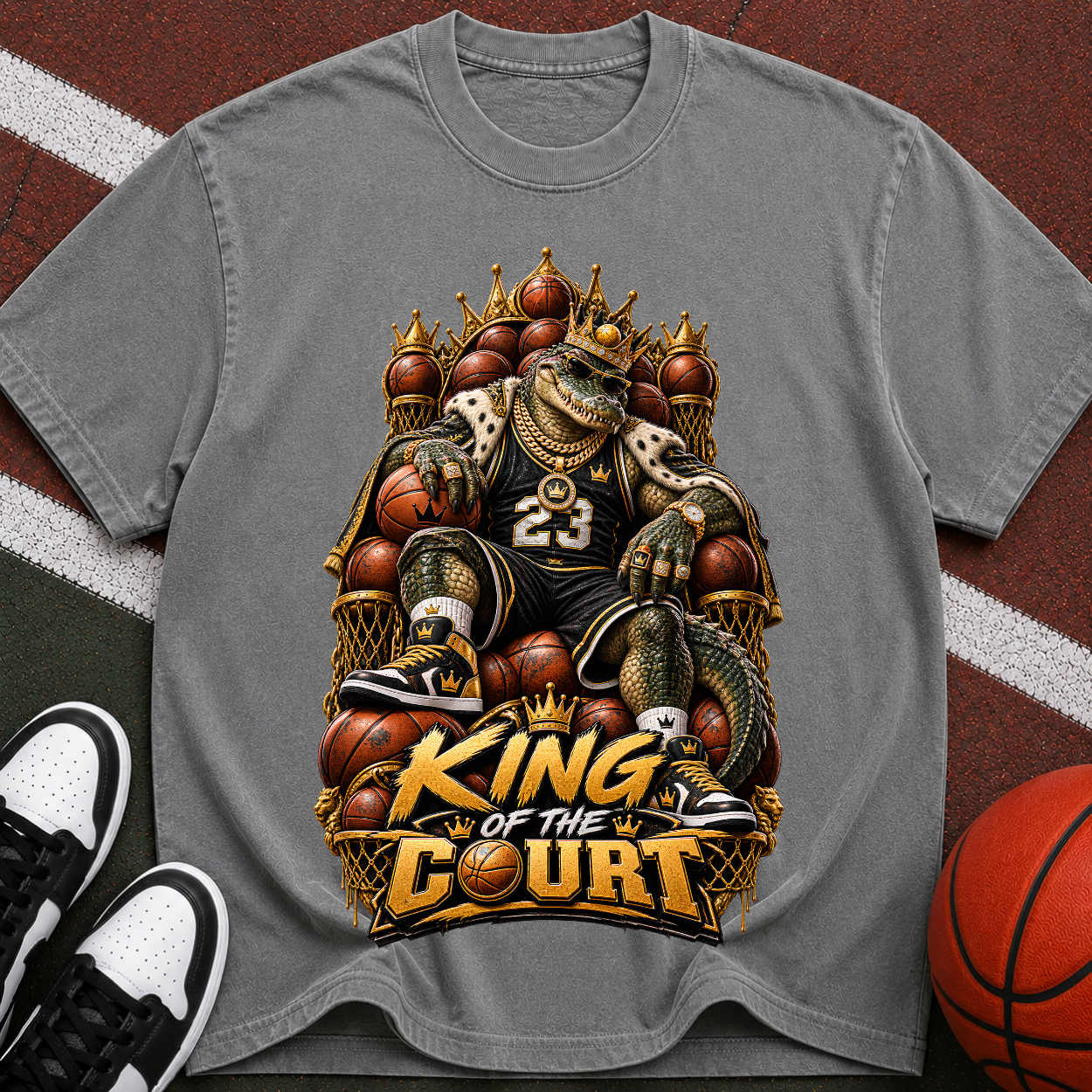 King of the Court Basketball T-Shirt