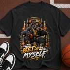 Bet On Myself Basketball Bear Tee – Motivational Sports Graphic T-Shirt