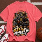 Bet On Myself Basketball Bear Tee – Motivational Sports Graphic T-Shirt