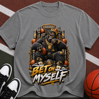 Bet On Myself Basketball Bear Tee – Motivational Sports Graphic T-Shirt