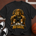 T-Shirt — 'No Pain No Gain' Lion Gym Tee