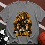 T-Shirt — 'No Pain No Gain' Lion Gym Tee