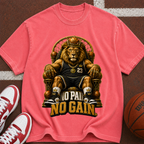 T-Shirt — 'No Pain No Gain' Lion Gym Tee