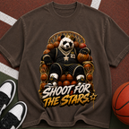 Shoot for the Stars Panda T-Shirt — Motivational Graphic Tee