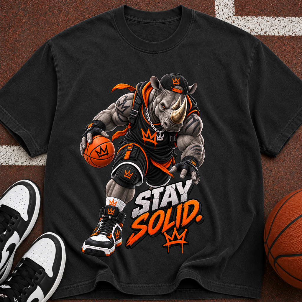 Stay Solid Basketball Rhino T-Shirt