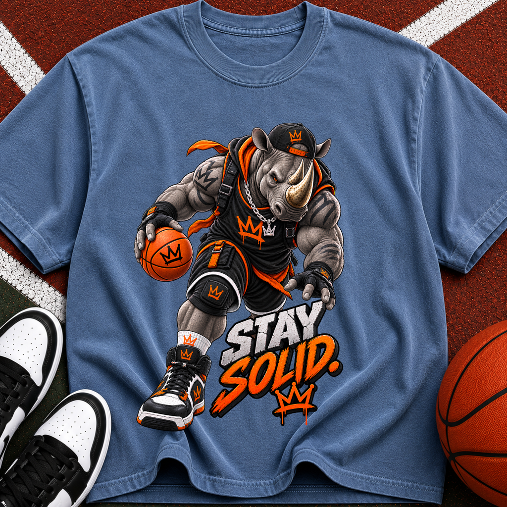 Stay Solid Basketball Rhino T-Shirt