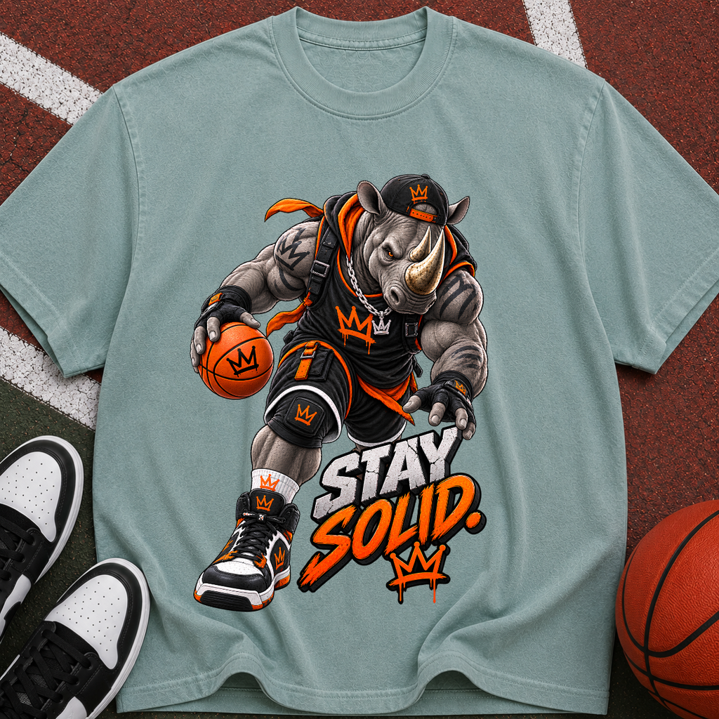 Stay Solid Basketball Rhino T-Shirt