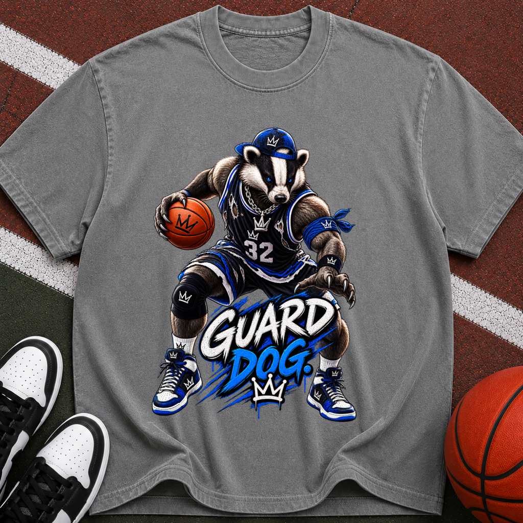 Guard Dog Basketball T-Shirt — Badger Mascot Hoop Tee