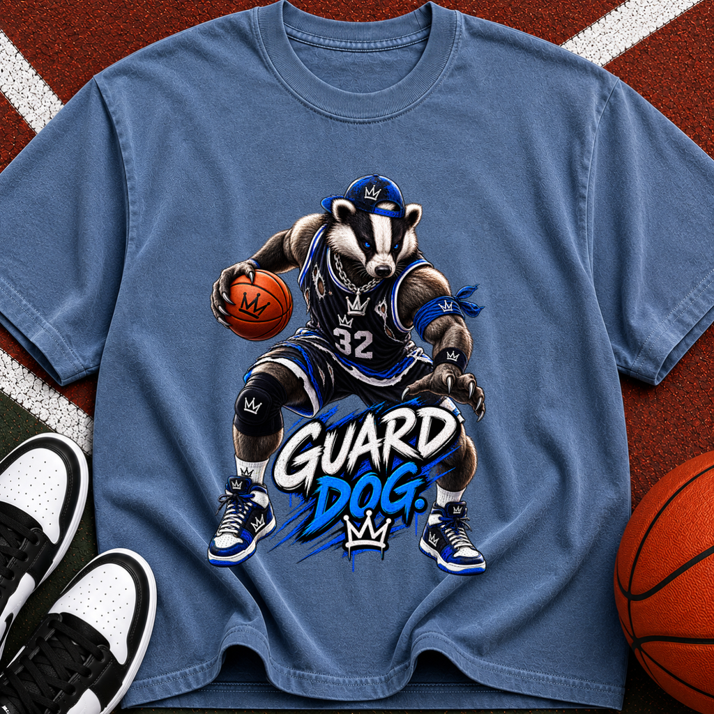 Guard Dog Basketball T-Shirt — Badger Mascot Hoop Tee