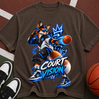 Court Vision Basketball T-Shirt — Streetwear Fox Player Graphic Tee