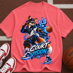 Court Vision Basketball T-Shirt — Streetwear Fox Player Graphic Tee