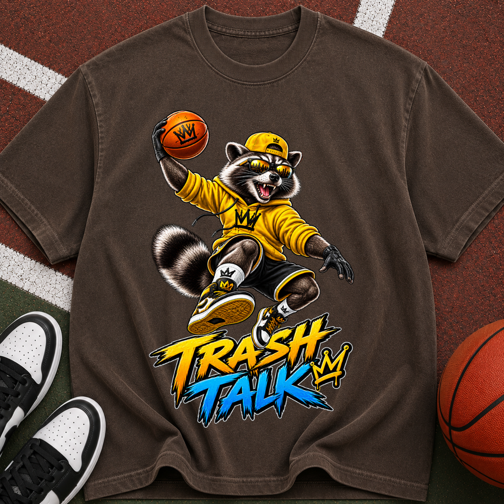 Trash Talk Raccoon Basketball T-Shirt