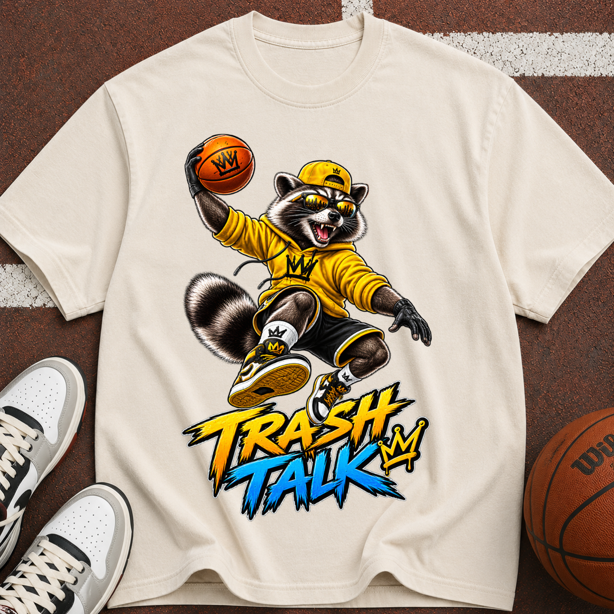 Trash Talk Raccoon Basketball T-Shirt