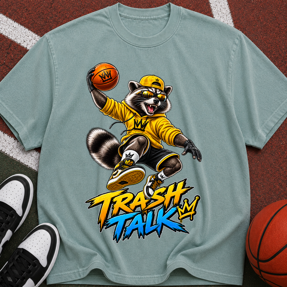 Trash Talk Raccoon Basketball T-Shirt