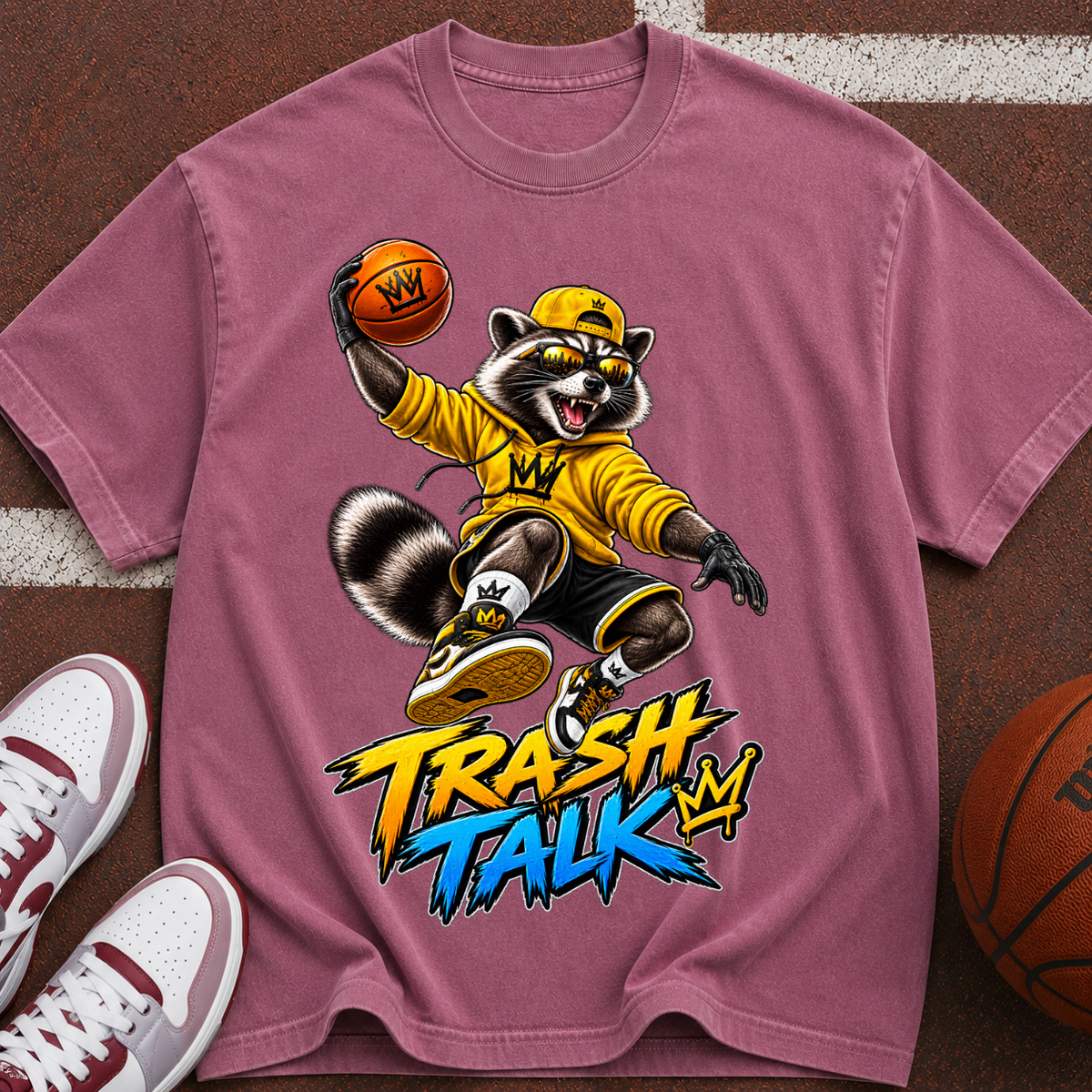 Trash Talk Raccoon Basketball T-Shirt