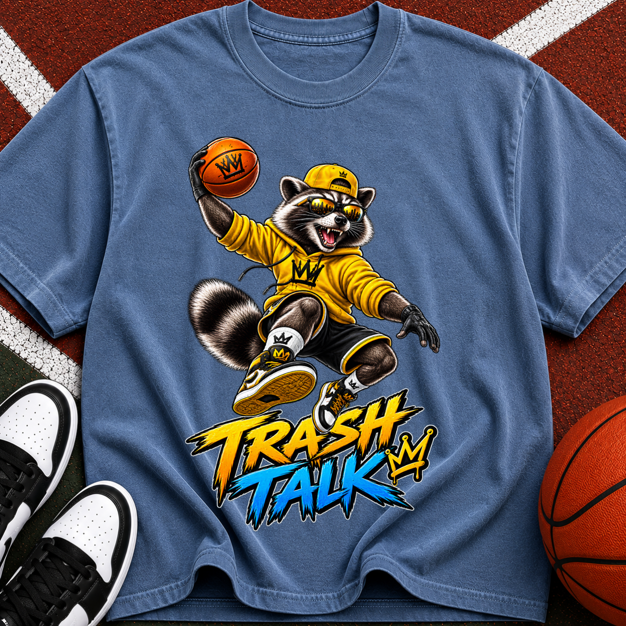 Trash Talk Raccoon Basketball T-Shirt
