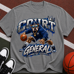Court General Basketball T-Shirt — Retro Ape Player Graphic