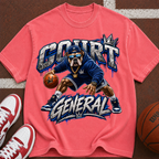 Court General Basketball T-Shirt — Retro Ape Player Graphic