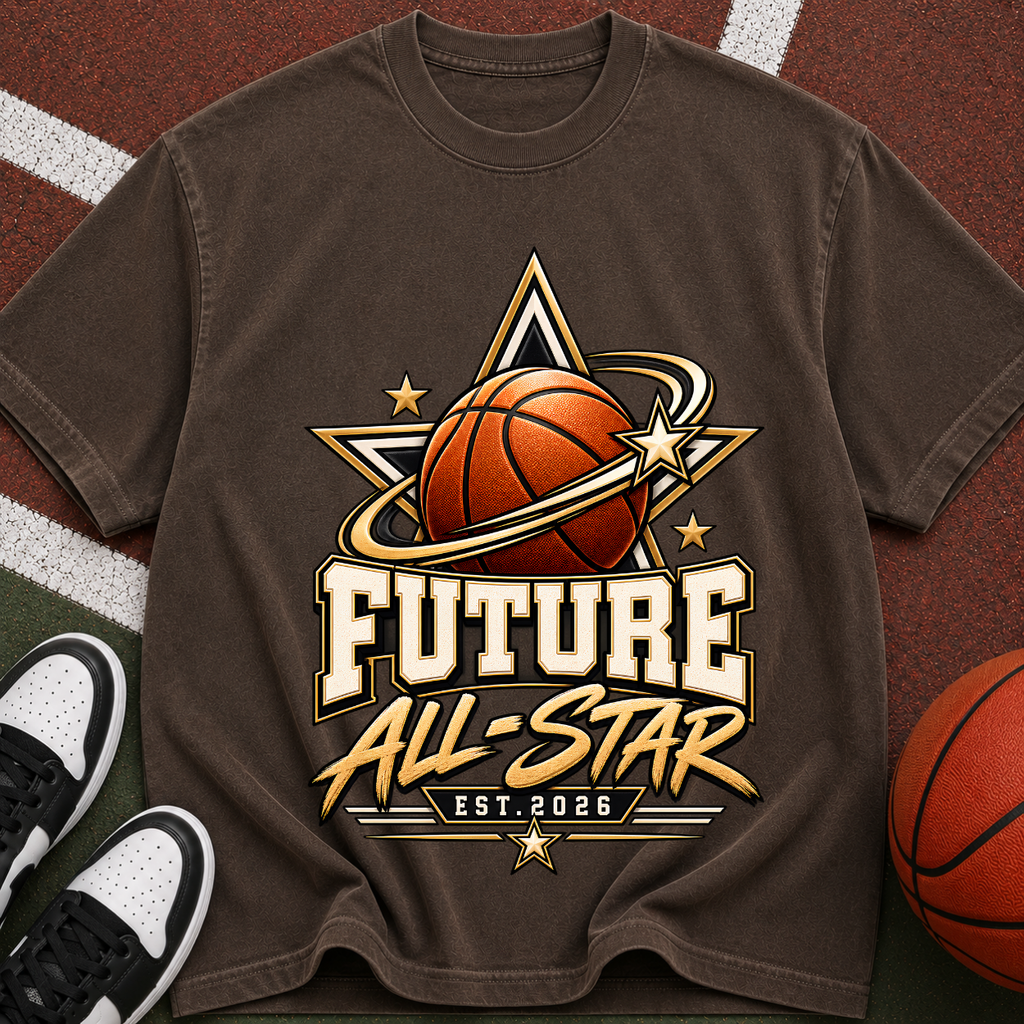 Future All-Star Basketball T-Shirt — Youth Basketball Tee, "Future All-Star Est. 2026"