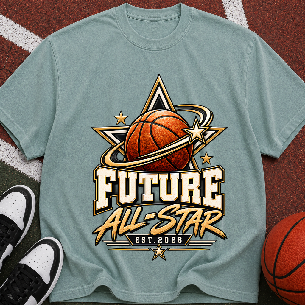 Future All-Star Basketball T-Shirt — Youth Basketball Tee, "Future All-Star Est. 2026"