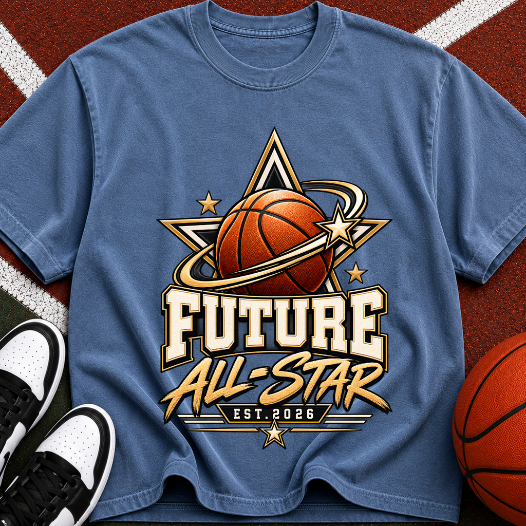Future All-Star Basketball T-Shirt — Youth Basketball Tee, "Future All-Star Est. 2026"