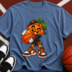 Pumpkin Jam Basketball T‑Shirt — Halloween Pumpkin Player Graphic Tee