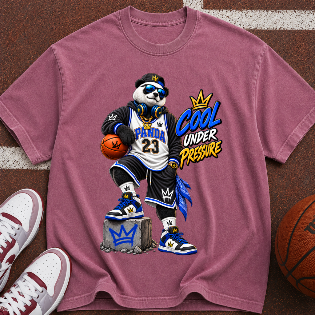 Cool Under Pressure Basketball Panda T-Shirt