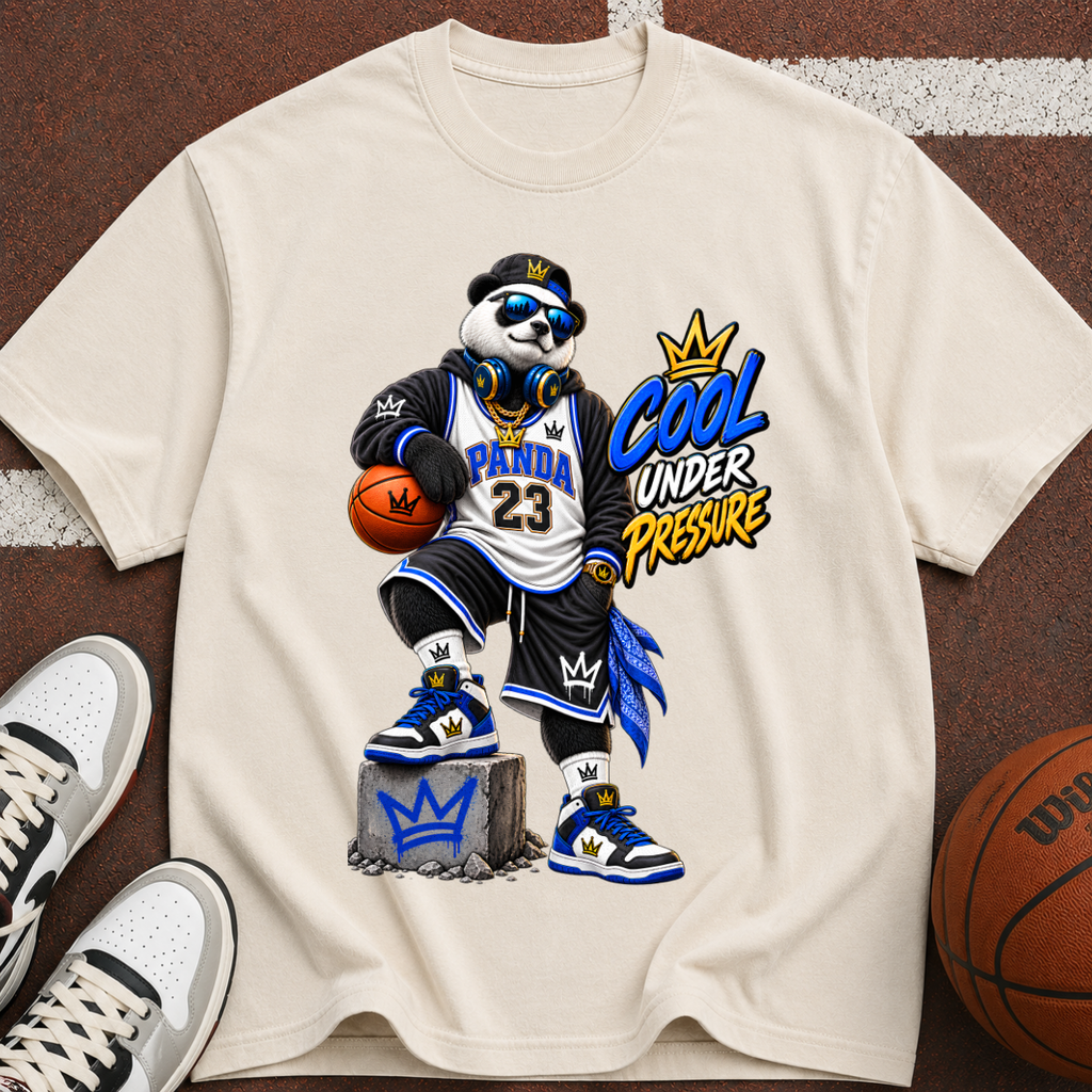 Cool Under Pressure Basketball Panda T-Shirt