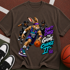 Basketball Bunny Graphic T-Shirt — "Don’t Chase the Game, Change It"